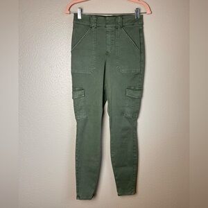 SPANX Stretch Twill Ankle Cargo Pants Soft Sage Green